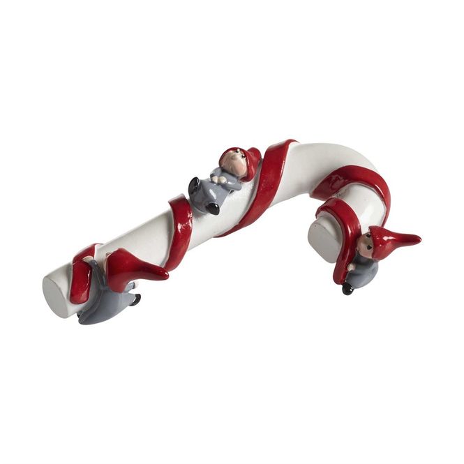 Hovedbilde Nisse sitting on candystick L.10cm