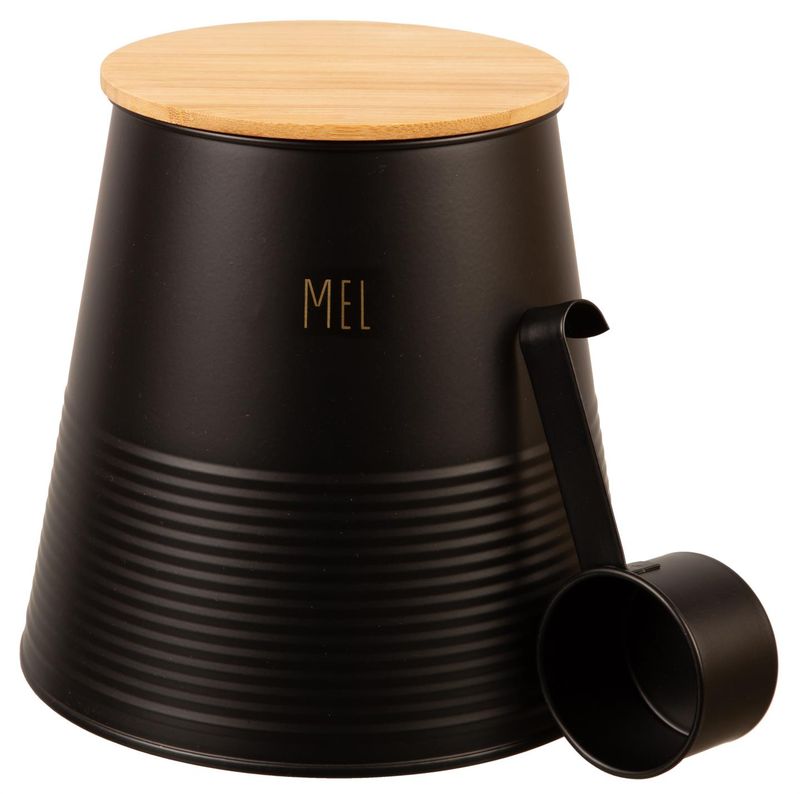 Mel boks - sort metall