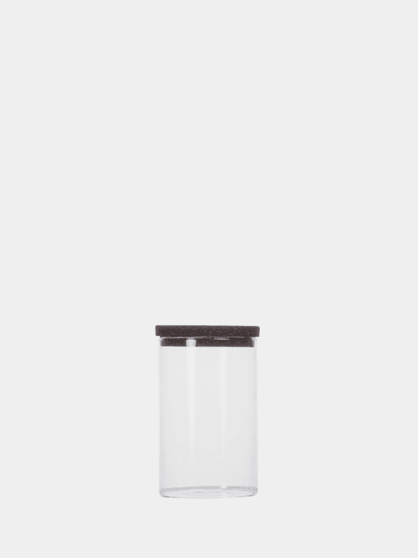 Glasskrukke med korklokk, Ø:10 H:16 cm