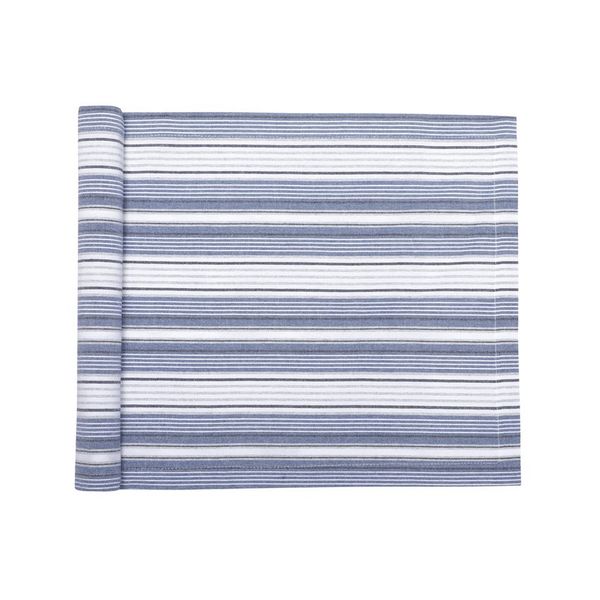 Hovedbilde Løper 35 x 120 cm Blå/hvit/grå