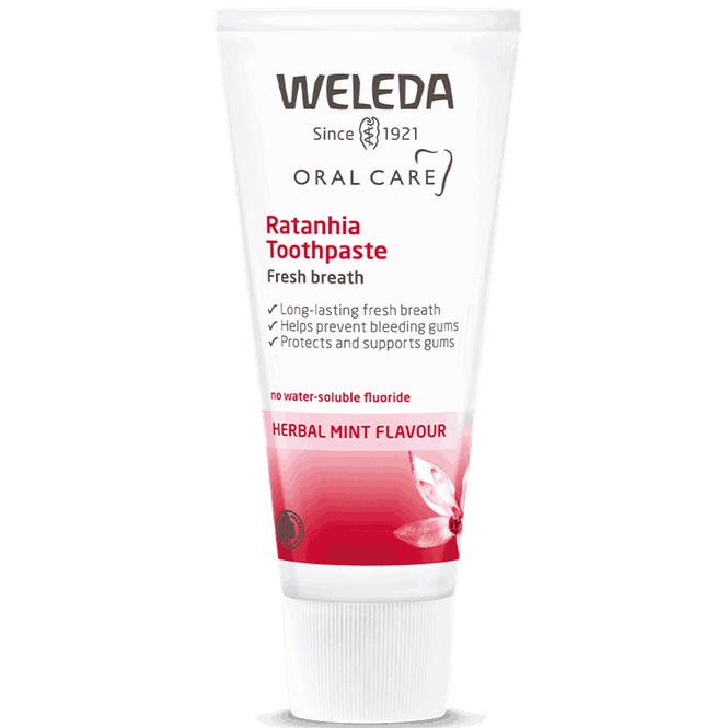 Hovedbilde Weleda ratanhia tannkrem uten fluor 75 ml