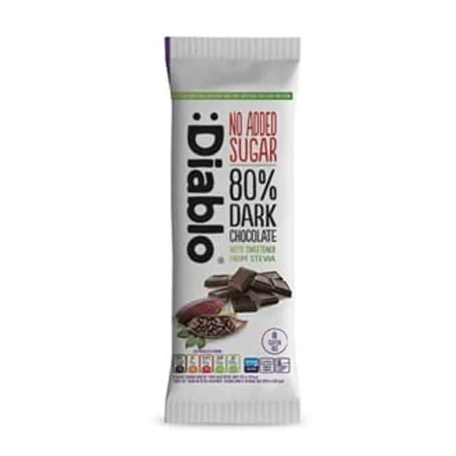 Hovedbilde Diablo dark chocolate no added sugar 80% 75 g