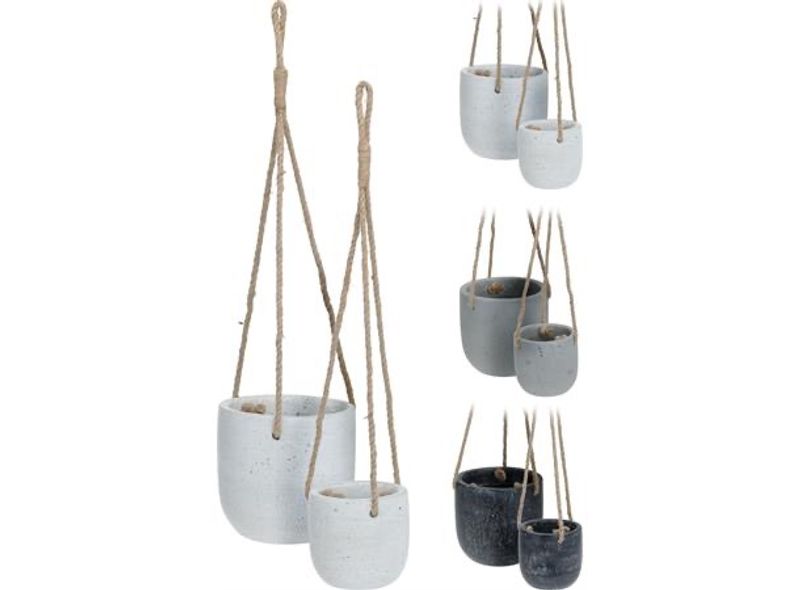 Henge potte grå 15 cm 