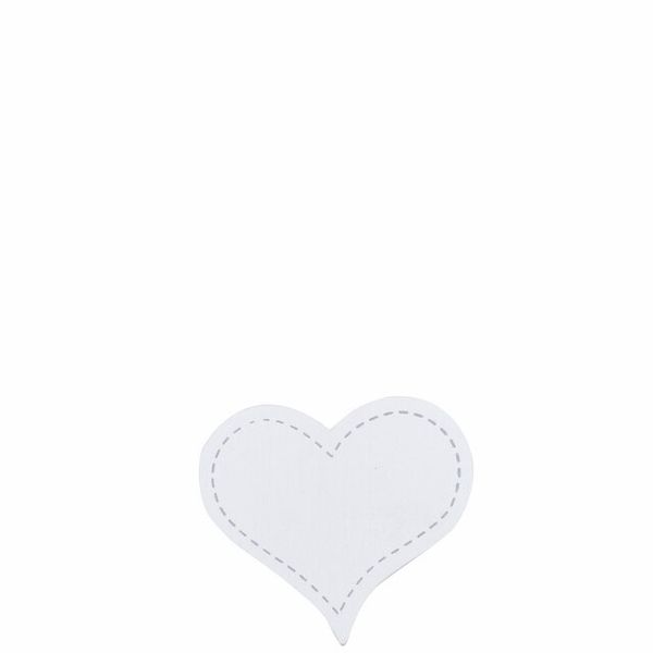 Hovedbilde Bordkort finerhjerte hvite m/klype L6 H5,5 cm ...