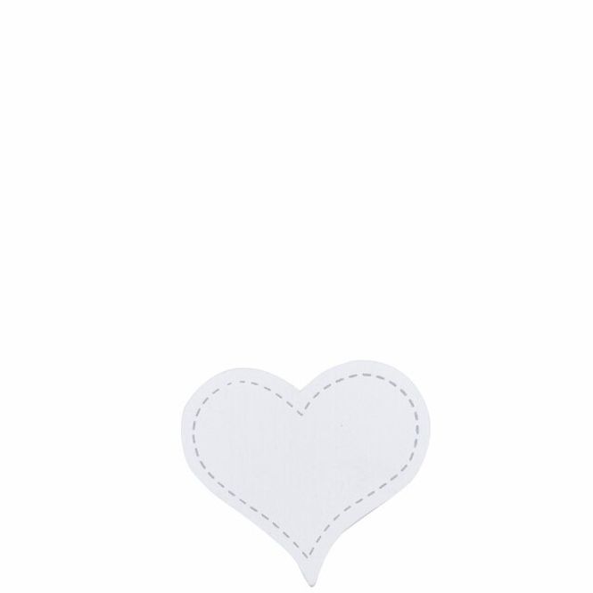Hovedbilde Bordkort finerhjerte hvite m/klype L6 H5,5 cm ...