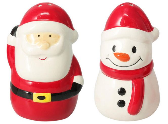 Hovedbilde Salt pepper bøsse (sett) nisse rød 4,5x10cm
