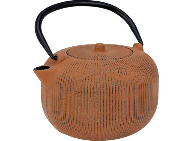 Hovedbilde Tekanne brunt jern m/stål 16x14,5x10,5cm