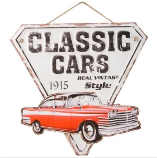 Hovedbilde Metallskilt CLASSIC CARS, 30 x 29 cm
