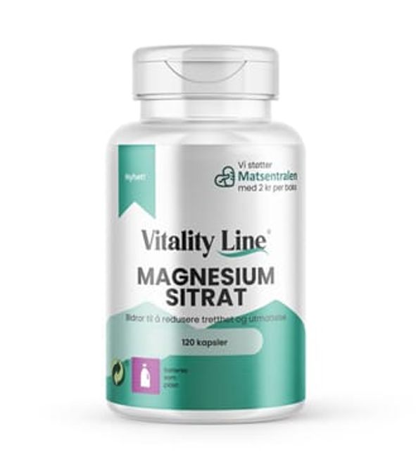 Hovedbilde Vitality Line Magnesium Sitrat 120 kap