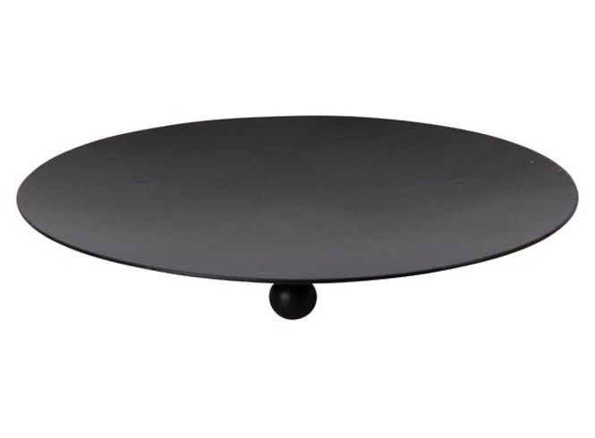 Hovedbilde Lysestake kubbe matt sort metall d:10cm