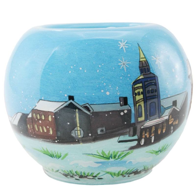 Telysholder håndmalt Røros God jul