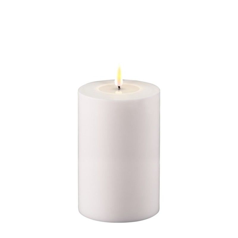 LED batteri Kubbelys (ute), Hvit, Ø:10 cm, H:15 cm