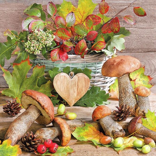 Hovedbilde Servietter Lunsj Wooden Heart