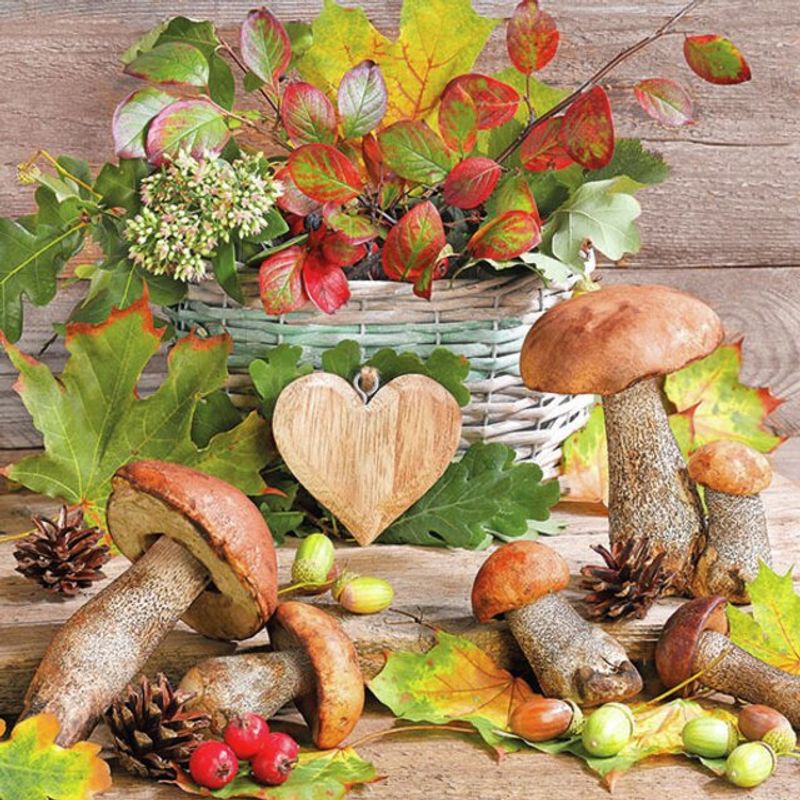 Servietter Lunsj Wooden Heart