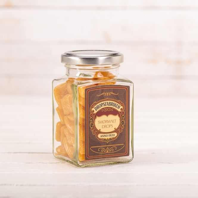 Hovedbilde DROPSFABRIKKENS smørmalt 170 GRAM GLASS