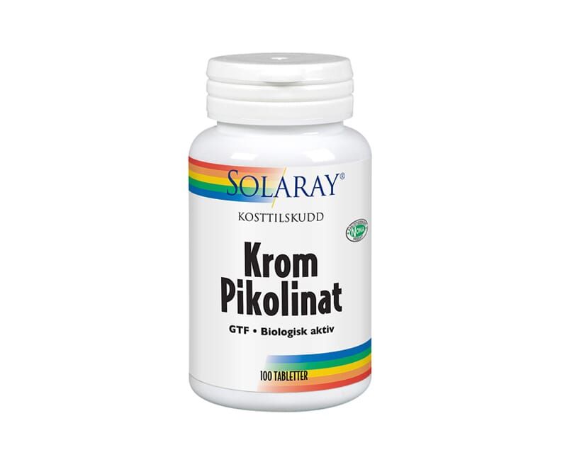 Solaray krom pikolinat 100 tabletter