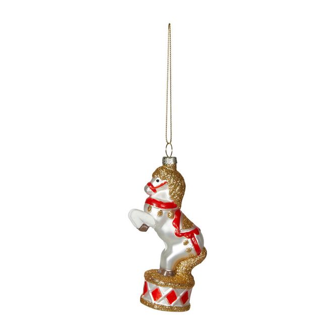 Hovedbilde Juletrepynt Hest, 7x4x12 cm, glass