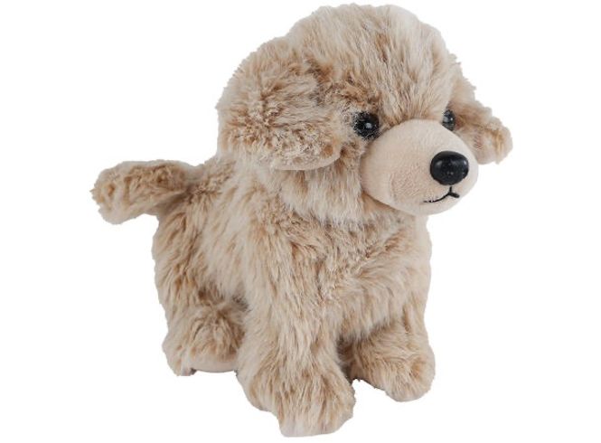 Hovedbilde Hund stående beige plysj 22cm