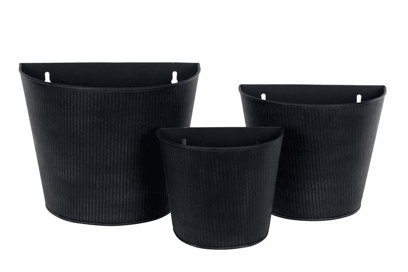Vegg krukke/potte S -  Stripe Svart 