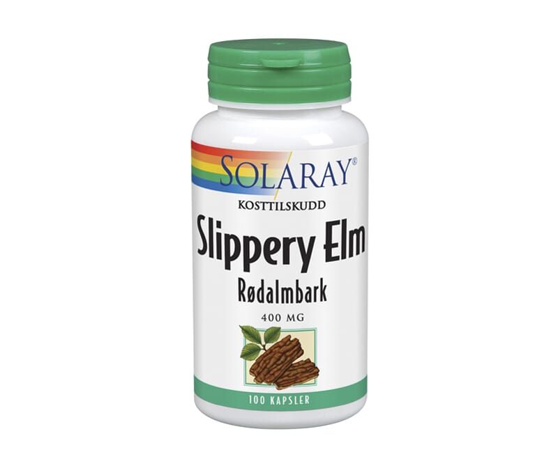 Solaray rødalmbark 400 mg 100 kapsler