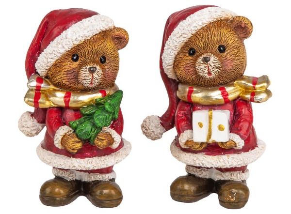 Hovedbilde Bamse m/nisselue pakke/juletre 8cm 2ass