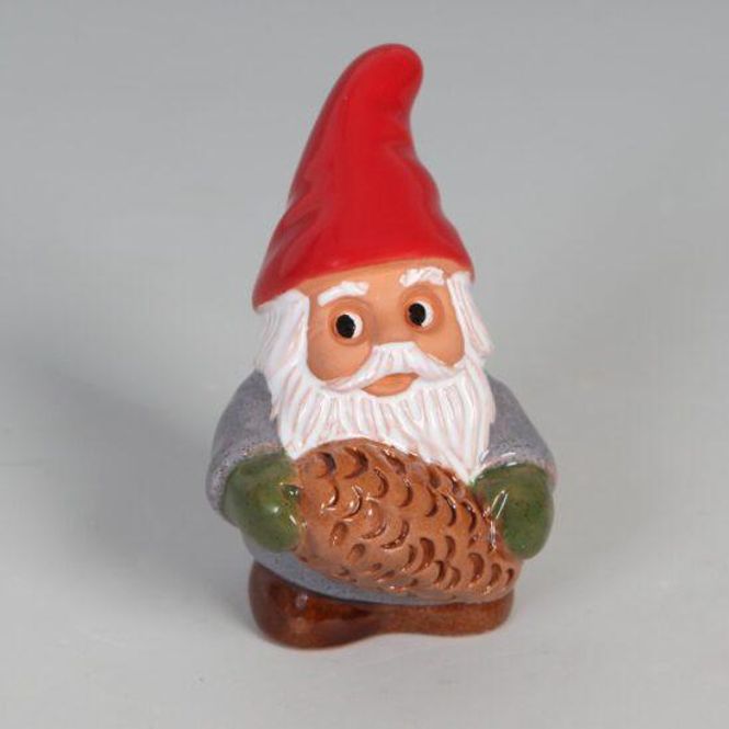 Hovedbilde Nisse (micro) med kongle, 8 cm