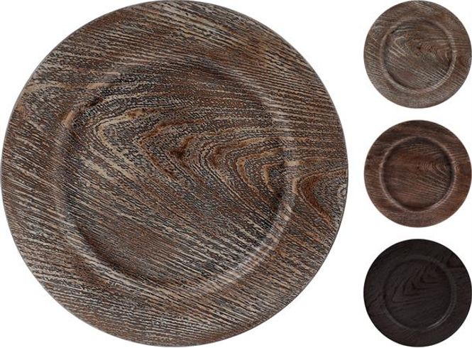 Hovedbilde Fat i trelook, assorterte brunfarger, Ø:33 cm