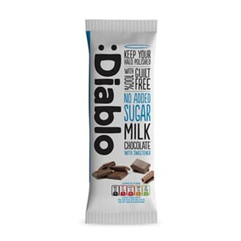 Diablo no added sugar milk chocolate 85 g