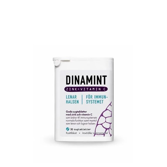 Hovedbilde Dinamint vitamin C med sink 30 sugetabletter