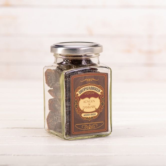 Hovedbilde DROPSFABRIKKENS Kongen av Danmark 170 GRAM GLASS 
