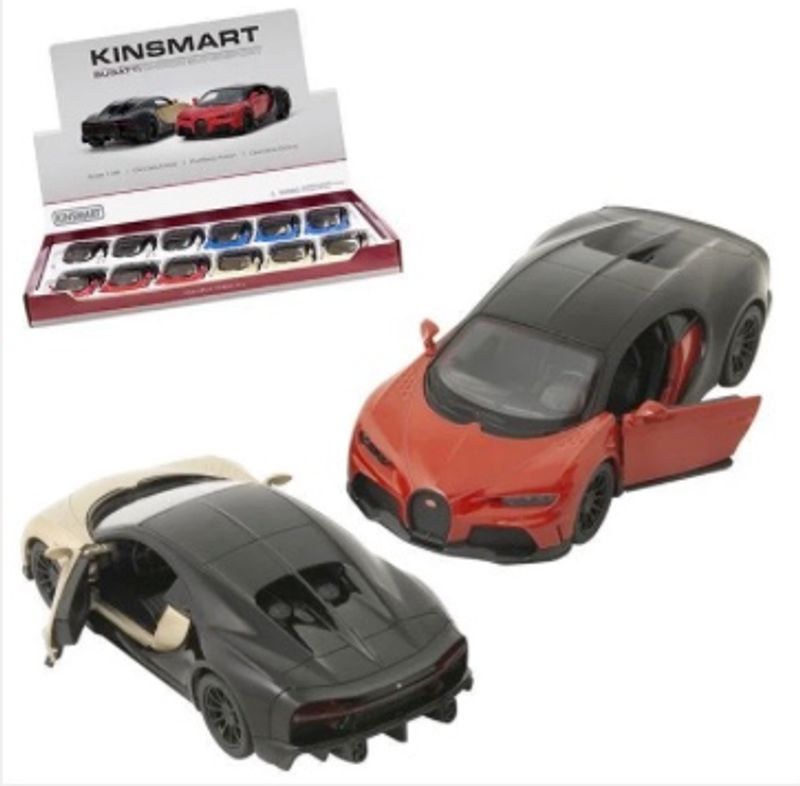Bil i metall/plast BUGATTI CHIRON SUPERSPORT, L:12 cm, assortert