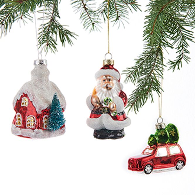 Hovedbilde Hus/Nisse/Bil, 9 cm, 3 ass