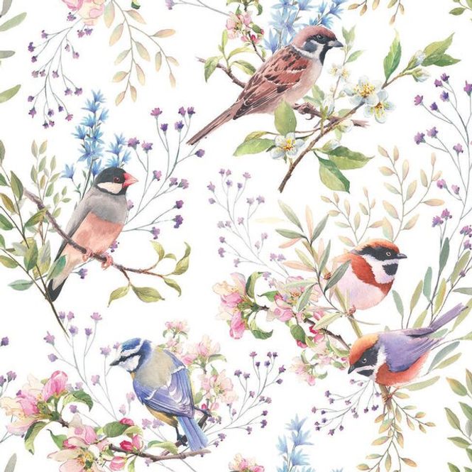 Hovedbilde Servietter Lunsj Busy birds