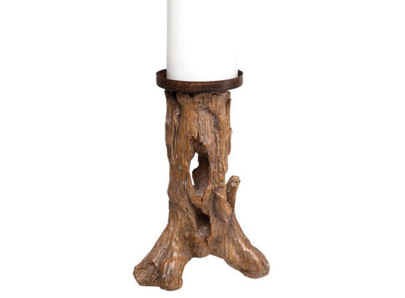 Lysestake som stubbe til kubbelys, H:21 cm