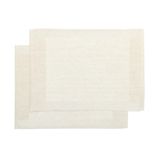 Hovedbilde Bordbrikker 2 pk. Linfarget/hvit 