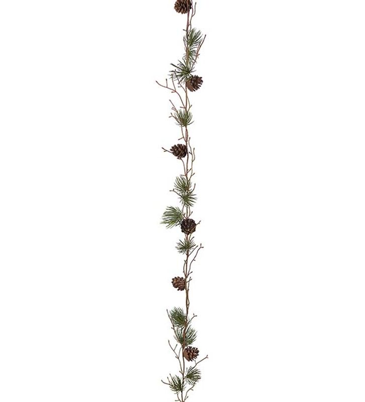Lerkgirlander med kongler 135 cm 