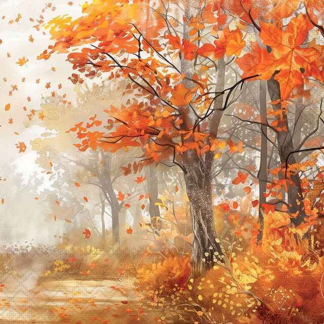 Hovedbilde Servietter Kaffe Autumn tree