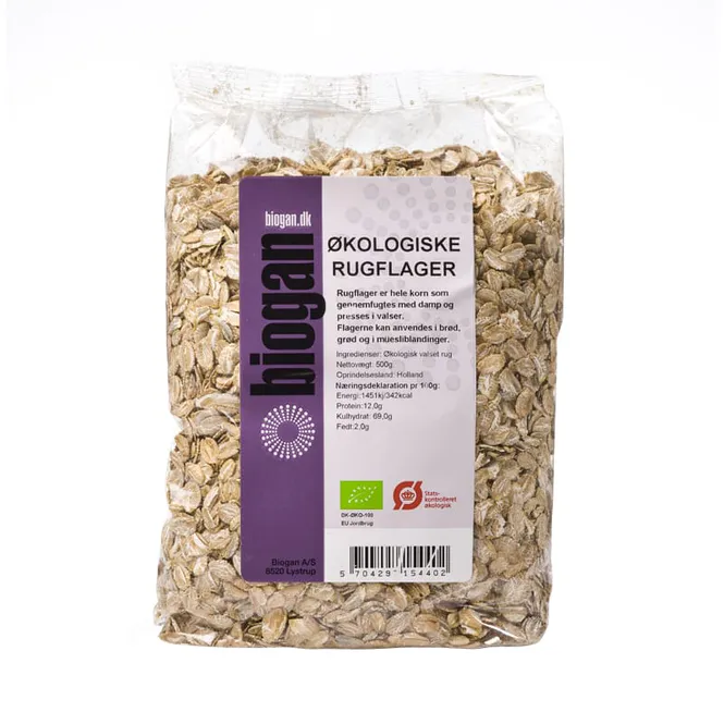 Hovedbilde Biogan rugflak 500g økologisk