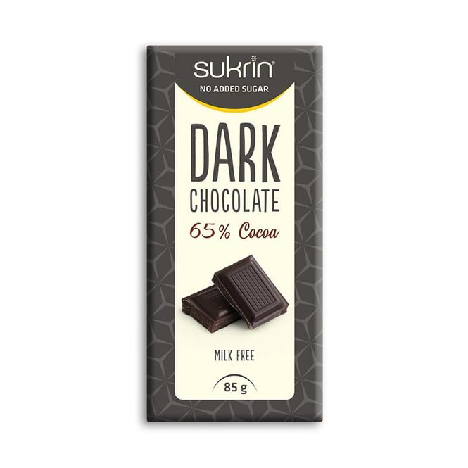 Hovedbilde Sukrin mørk sjokolade 65% kakao 85g